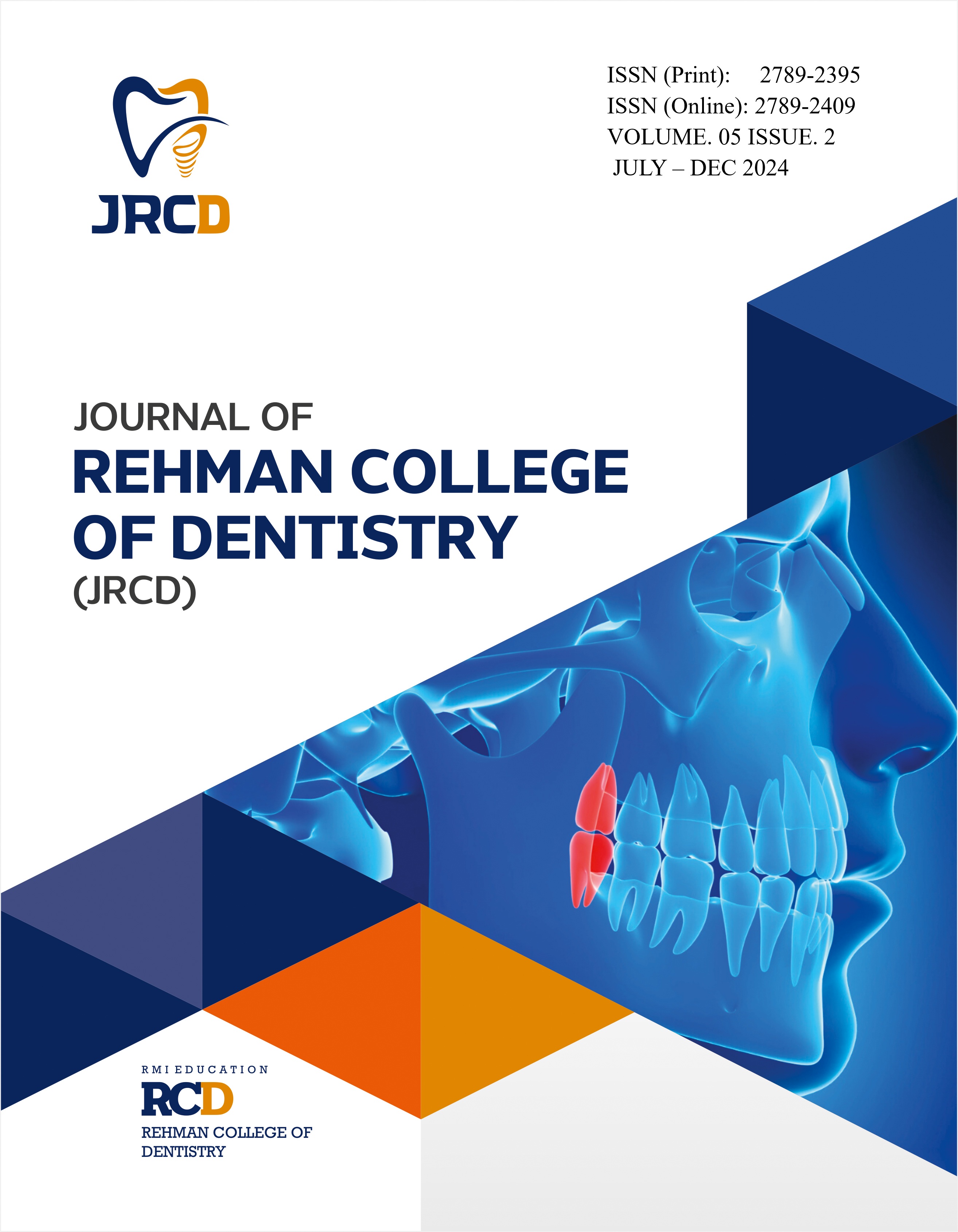 					View Vol. 5 No. 2 (2024): Journal of Rehman College of Dentistry
				